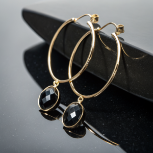 Diamond Cluster Hoop Earrings
