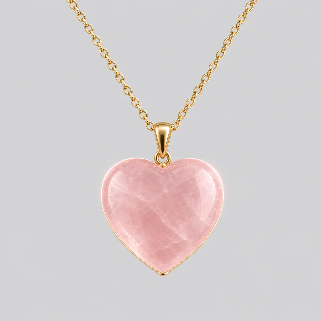 Heart‑Shaped Ruby Pendant Necklace